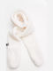 Fragola SC-106 Women's Fur Scarf White