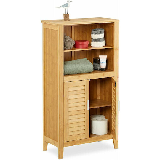 Relaxdays Natural Bathroom Cabinet L92xW50xH25cm Brown