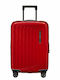 Samsonite Nuon Βαλίτσα Ταξιδίου Καμπίνας Σκληρή Κόκκινη με 4 Ρόδες Ύψους 55εκ.