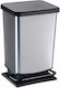 Rotho Babydesign Plastic Waste Bin Paso with Pedal Silver 20lt