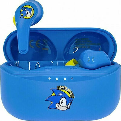 OTL SEGA Sonic the Hedgehog In-Ear Bluetooth-Freisprecheinrichtung Kopfhörer mit Ladeetui Blau