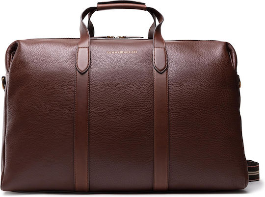 Tommy Hilfiger Reisetasche Braun aus Leder L45.5xB17.5xH34cm