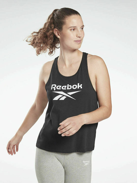 Reebok Identity Αμάνικη Γυναικεία Αθλητική Μπλούζα Μαύρη