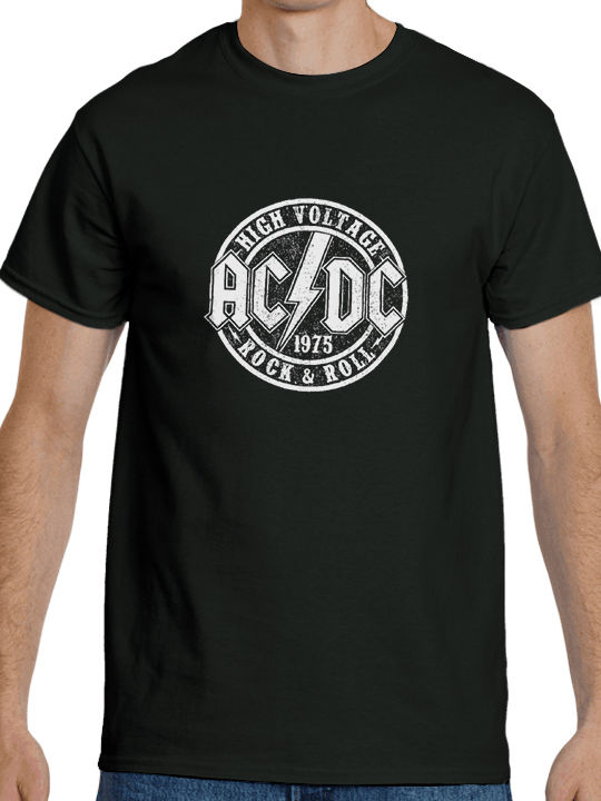 Tshirtakias High Voltage 1975 T-shirt AC/DC Black