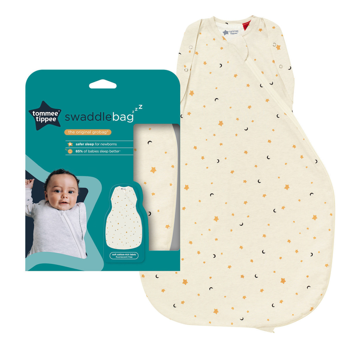 Grobag Χειμερινός Υπνόσακος Swaddle Bag 2.5 tog Oatmeal Start 491551