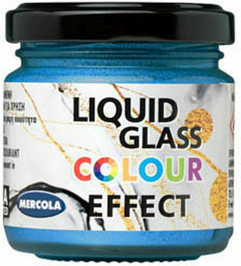 Mercola Liquid Glass Effect Χρωστική Χειροτεχνίας Μπλε για Υγρό Γυαλί Πέρλα 30ml
