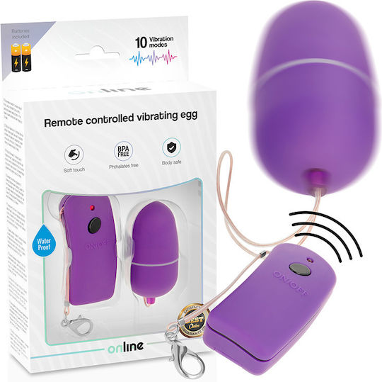 Vibrator Ei mit Fernbedienung Ferngesteuertes vibrierendes Ei 6cm Purple