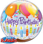 Balloon Foil Jumbo Birthday-Celebration Round Multicolour Candles 56cm