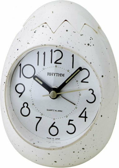 Rhythm Rhythm Ceas De Masă Din Plastic Cu Ceas Deșteptător Alb 4RE886ER03