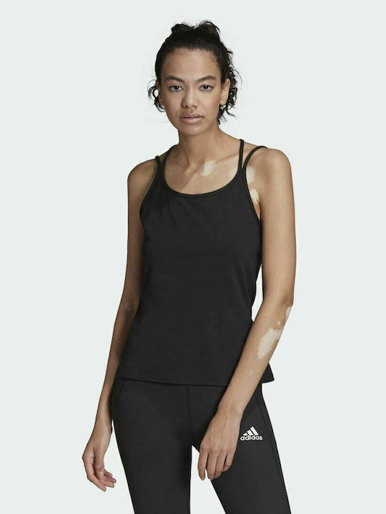 Adidas Γυναικεία Αθλητική Μπλούζα Μαύρη