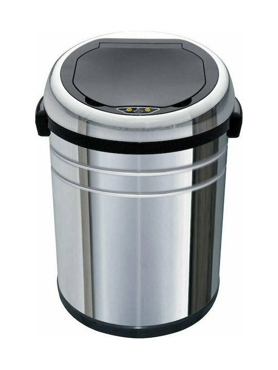 Ecosales Professional Lion Κάδος Απορριμμάτων από Ανοξείδωτο Ατσάλι Ασημί 68lt