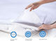 Dimcol Single Waterproof Terry Mattress Cover with Elastic Straps White 100x200cm