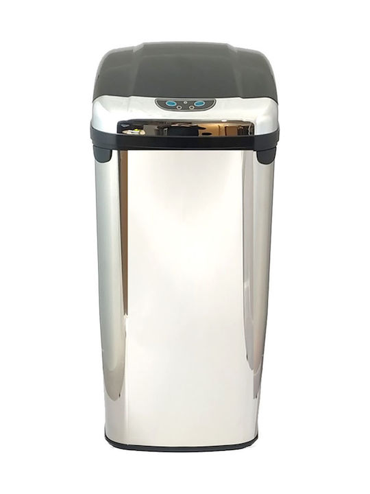 Ecosales Classic Dhole Κάδος Απορριμμάτων από Ανοξείδωτο Ατσάλι Ασημί 30lt