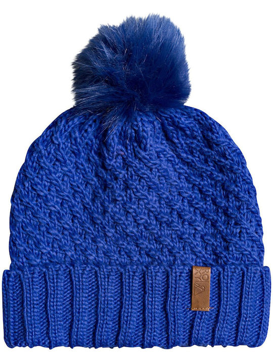Blizzard Pom Pom Beanie Beanie Knitted in Blue color