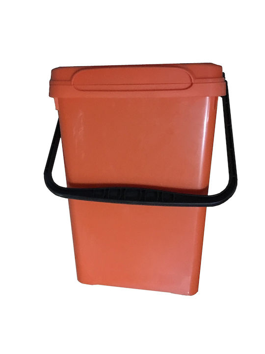 Plastic Waste Bin 28lt Orange