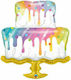 Balloon Foil Jumbo Birthday-Celebration Multicolour Τούρτα 99cm Rainbow