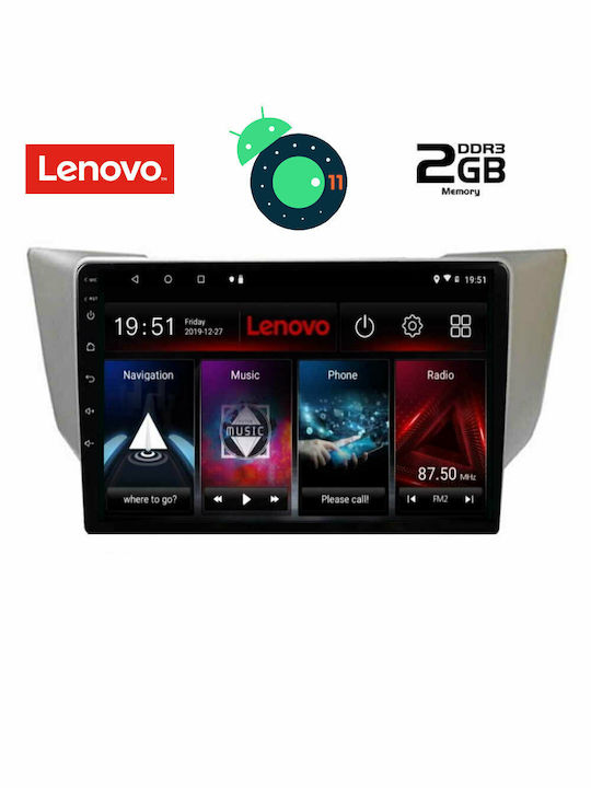 Lenovo Sistem Audio Auto pentru Audi A7 Lexus RX 2003-2008 (Bluetooth/USB/AUX/WiFi/GPS/Apple-Carplay/Partitură) cu Ecran Tactil 9" DIQ_LVB_4345