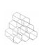 Click Tischplatte Flaschenhalter Metallisch für 6 Flaschen Silber 30x20x28εκ.