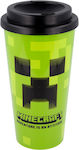 Stor Minecraft Glass Thermos Stainless Steel BPA Free Green with Handle