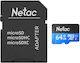 Netac P500 Standard microSDXC 64GB Clasa 10 U1 UHS-I cu adaptor