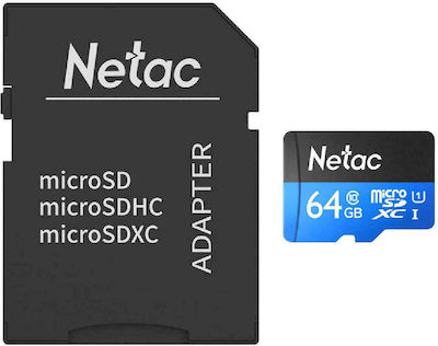 Netac P500 Standard microSDXC 64GB Clasa 10 U1 UHS-I cu adaptor