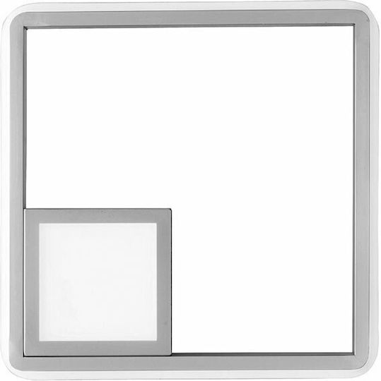 Ondaluce Ap.Dowel/Silver Modern Leuchte Wand Silber 26x26cm