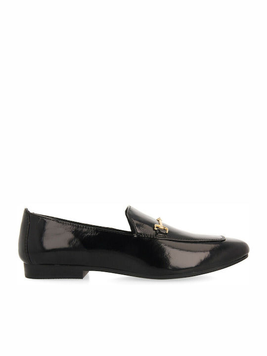 Patent Leather Women's Loafers in Black Color