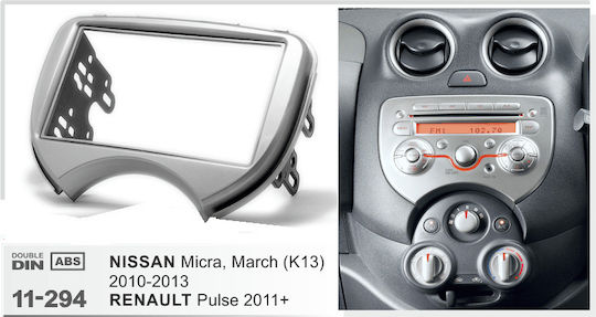 DIN Fascia Panels 2 Din for Nissan Micra 2011-2017