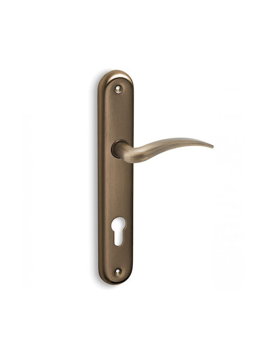 Conset Lever Middle Door with Plate C435 C435HRLS73S73 Pair (Center Distance 90mm) Bronze