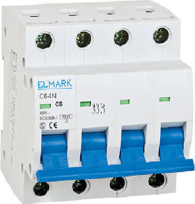 Elmark 4-Poles Automatic Circuit Breaker 10A 41810N