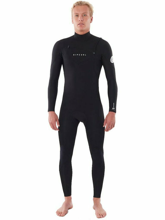 Rip Curl Мъжки Dawn Patrol Chest Zip Wetsuit Гащеризон Водолазен Костюм с Цип Черен 5мм