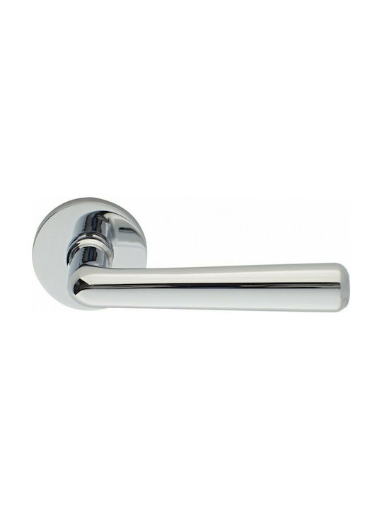 Zogometal Lever Front Door with Rosette Right 2201 2201 with Rosette Chrome