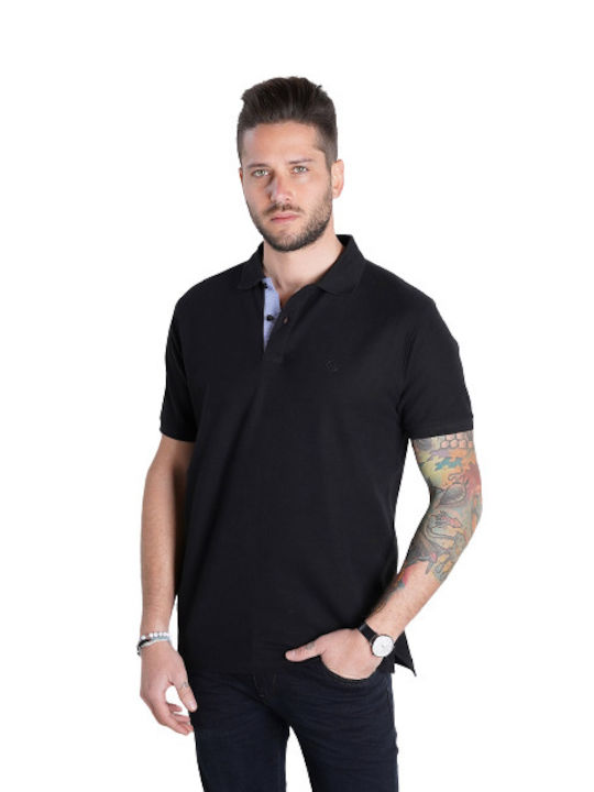 Frank Tailor Men's T-shirt Polo Black