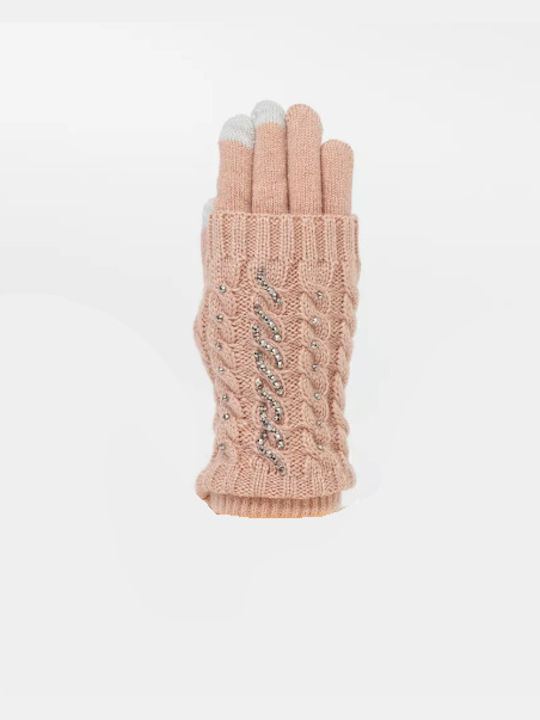 Fragola Dusty Pink Γυναικεία Πλεκτά Γάντια