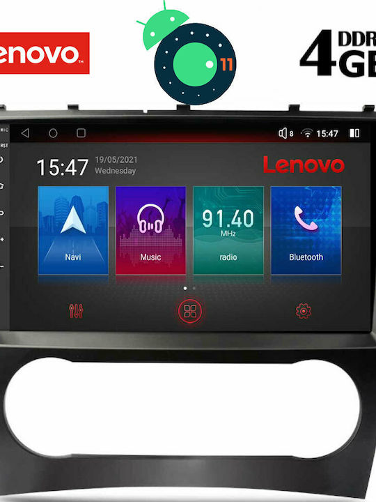 Lenovo Car-Audiosystem für Mercedes-Benz C Klasse 2004-2008 (Bluetooth/USB/AUX/WiFi/GPS/Apple-Carplay) mit Touchscreen 9" DIQ_SSX_9404