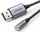 Ugreen CM477 Μετατροπέας USB-A male σε 3.5mm female Γκρι 1τμχ