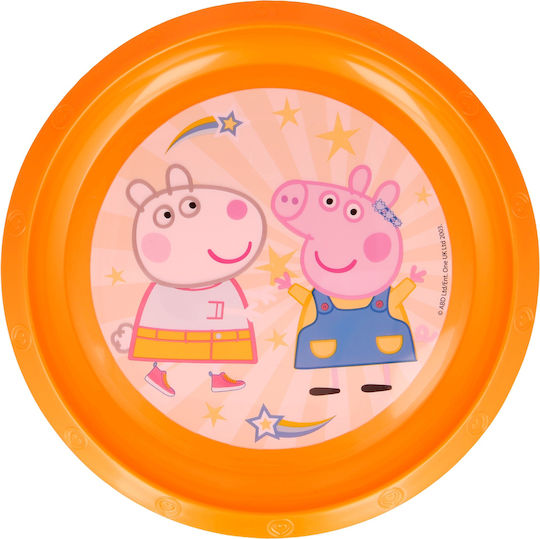 Stor Baby Food Plate Peppa Pig made of Plastic Orange