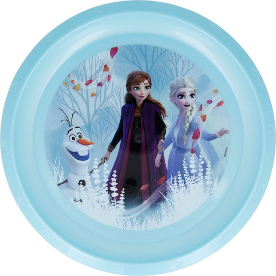Stor Kinderteller Frozen Ii Blue Forest aus Plastik Blau