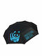 WWF Ομπρέλα Βροχής Σπαστή Black/Blue