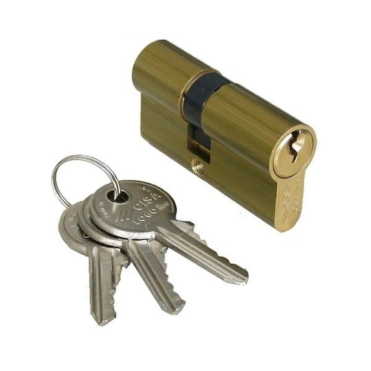 Cisa Lock Cylinder Security 54mm with 3 Keys Gold