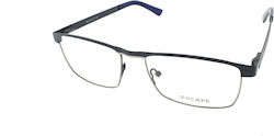 Escape Eyewear Herren Metall Brillengestell Schwarz