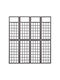 vidaXL Decorative Room Divider Wooden with 4 Panels Grey 161x180cm