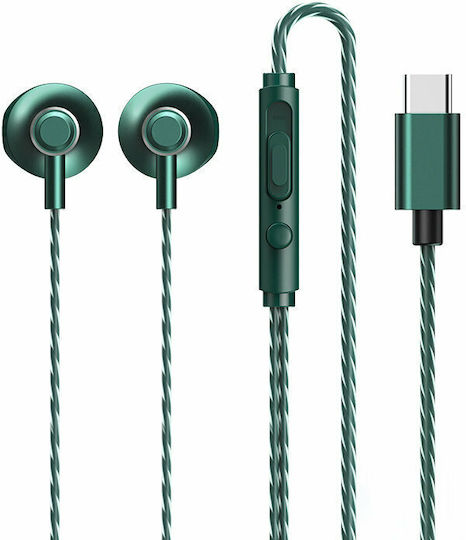 Remax RM-711i Earbuds Handsfree Earphones with Lightning Plug Green