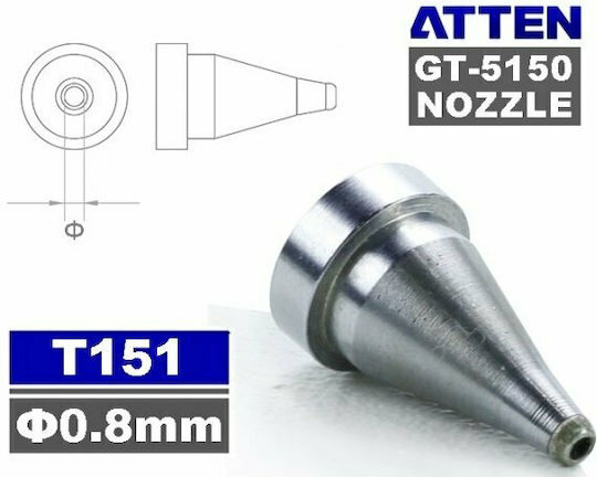 ATTEN Μύτη Κολλητηρίου Σταθμού Αποκόλλησης 0.8mm T151