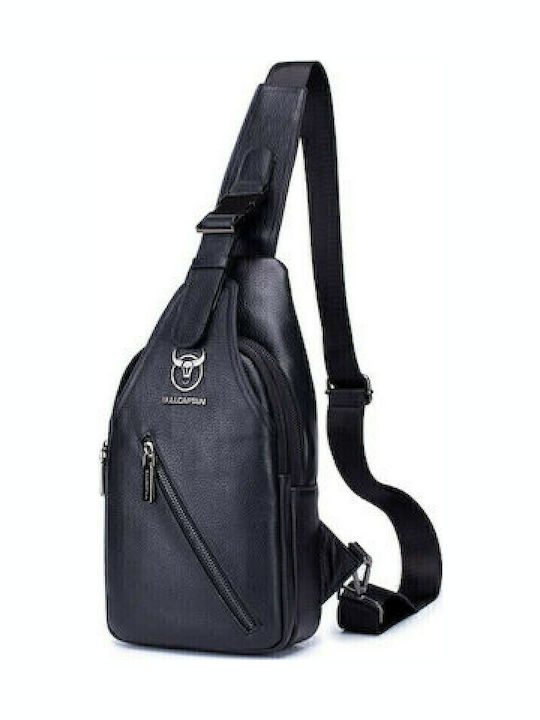 XB-131 Leather Men's Bag Sling Black