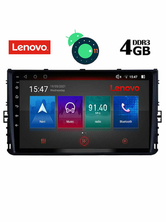 Lenovo Car-Audiosystem für Volkswagen Polo / T-Roc / T-Kreuz 2017+ mit Klima (Bluetooth/USB/AUX/WiFi/GPS/Apple-Carplay) mit Touchscreen 9" DIQ_SSX_9758