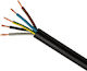 Elmark Power Cord Type H05RR-F with Cable Properties 5x4mm² in Black Colour 1m Flexible