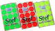 Stef Labels 600Stück Klebeetiketten in Grün Far...