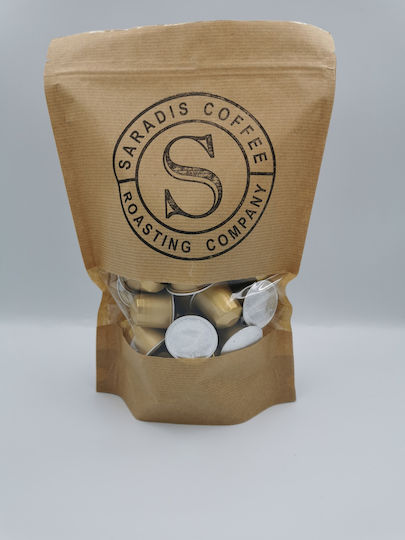 Saradis Coffee Капсули Еспресо Златен 100% Арабика Златен Съвместими с машина Nespresso 80капси