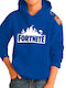 Kids Sweatshirt with Hood and Pockets Blue Fortnite